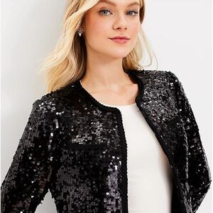 Loft Sequins Jacket size L Petite